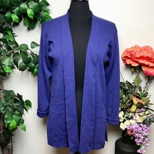 Eileen Fisher Blue Cardigan Sweater Size Small EUC